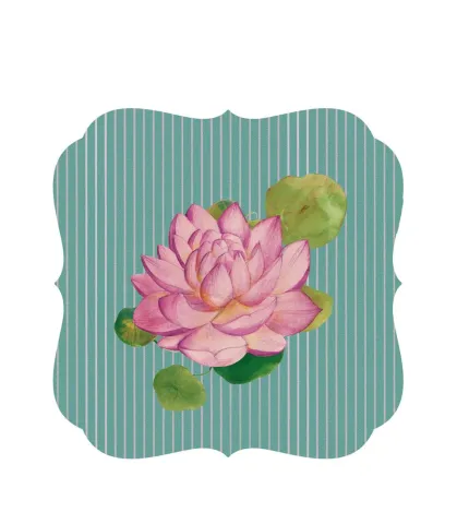 RIGID PLACEMAT, TEAL GREEN, 38,5x38,5 - NINFEA