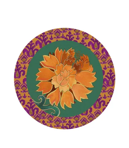 Rigid Placemat, green - Peonia di Samarcanda