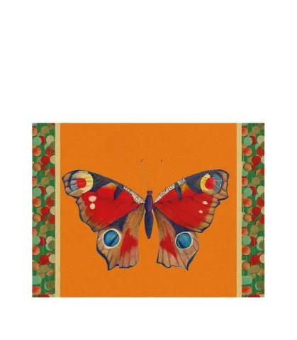 Rigid Placemat, orange - Peacock Butterfly