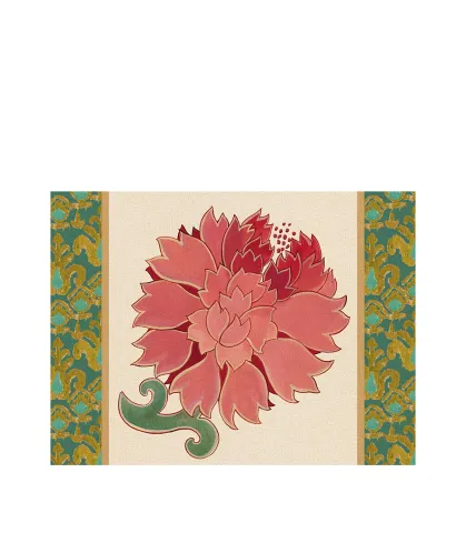 Tovaglietta rigida avorio - Peonia di Samarcanda