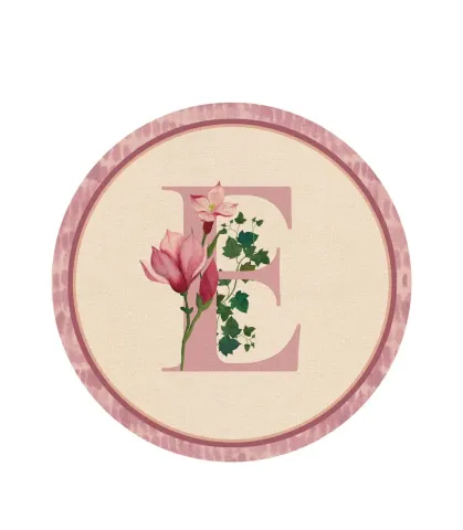 RIGID PLACEMAT, IVORY, Ø39 - MONOGRAM E