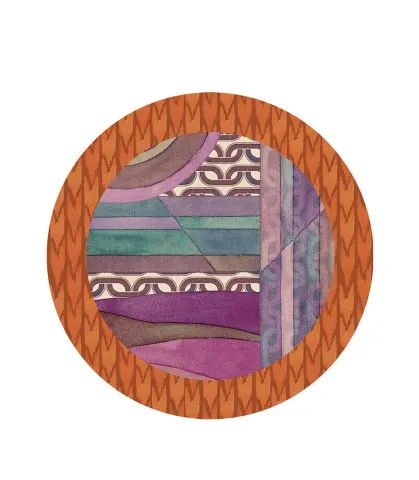 Rigid Placemat, orange edge - Orizzonti di Seta