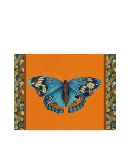 Rigid Placemat, orange - Junonia Butterfly