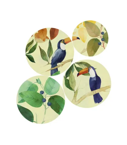 Piatti Decorativi Da Parete Panama - Set 4 pz