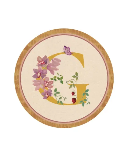 RIGID PLACEMAT, IVORY, Ø39 - MONOGRAM G