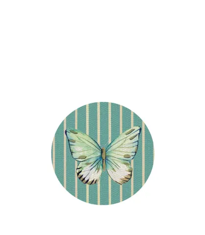 COASTER, TEAL GREEN, Ø10 - FARFALLA