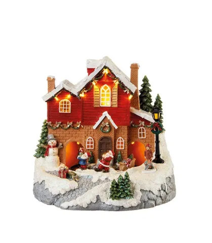 Decorazione da appoggio Villaggio con Slitta