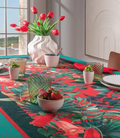 Tropical chic - stain-resistant tablecloth