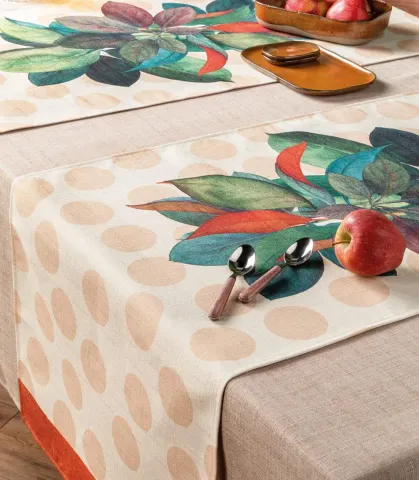 Flora pois- Stain-resistant runner 155x50