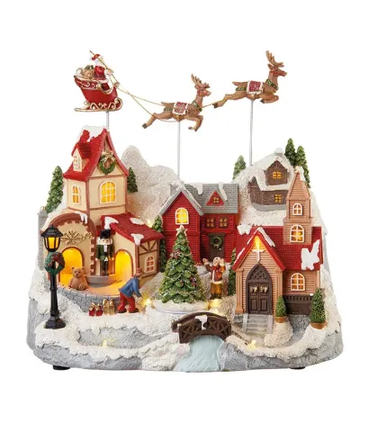 Decorazione da appoggio Villaggio Renne Volanti