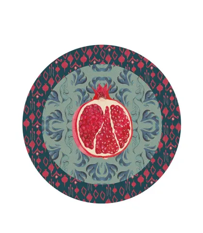 Rigid Placemat, light blue - Melograno d'Oriente